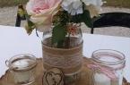 Real wood centerpieces and many other decorations available.