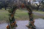 Another gorgeous outdoor bridal arch.